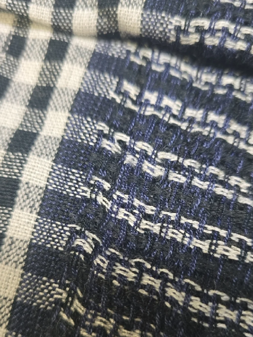 Black & White Check Scarf / Wrap